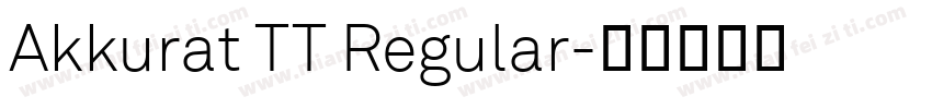Akkurat TT Regular字体转换